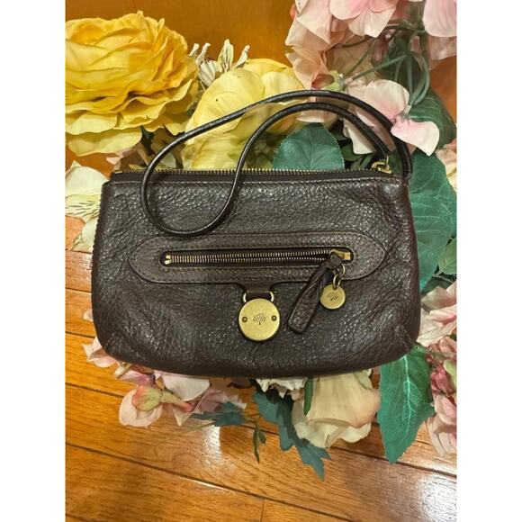 MULBERRY LEATHER WRISTLET (600 - Picture 1 of 8
